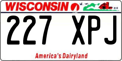WI license plate 227XPJ