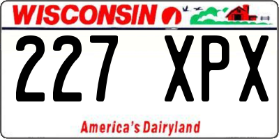 WI license plate 227XPX