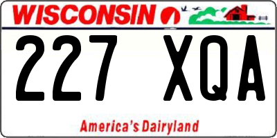 WI license plate 227XQA