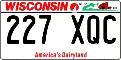 WI license plate 227XQC