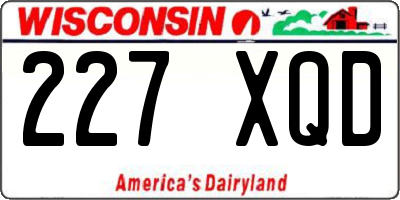 WI license plate 227XQD