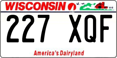 WI license plate 227XQF