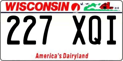 WI license plate 227XQI