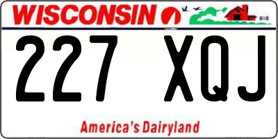 WI license plate 227XQJ
