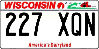 WI license plate 227XQN