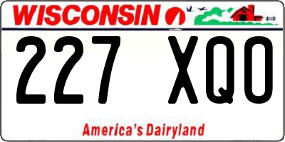 WI license plate 227XQO