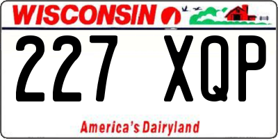 WI license plate 227XQP