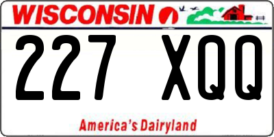 WI license plate 227XQQ
