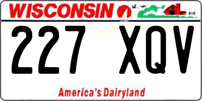 WI license plate 227XQV