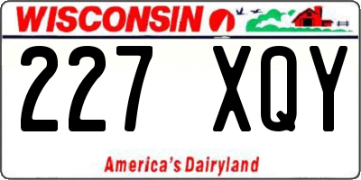 WI license plate 227XQY