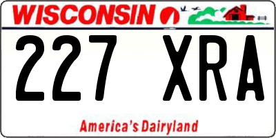 WI license plate 227XRA