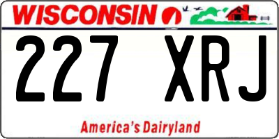WI license plate 227XRJ
