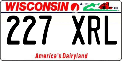 WI license plate 227XRL