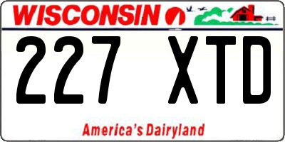 WI license plate 227XTD