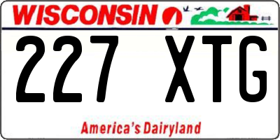 WI license plate 227XTG