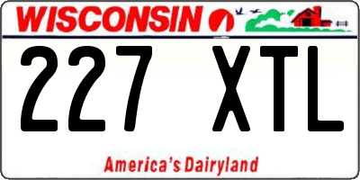 WI license plate 227XTL