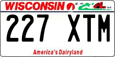WI license plate 227XTM