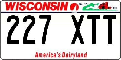 WI license plate 227XTT