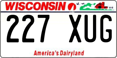 WI license plate 227XUG