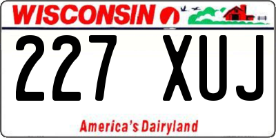 WI license plate 227XUJ