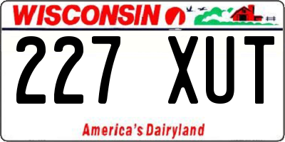 WI license plate 227XUT