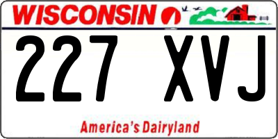 WI license plate 227XVJ