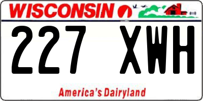 WI license plate 227XWH