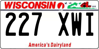WI license plate 227XWI