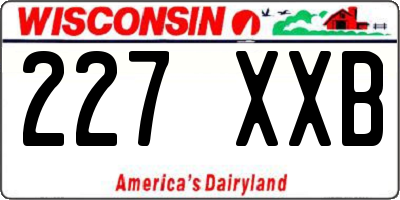 WI license plate 227XXB