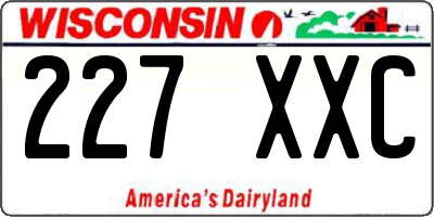 WI license plate 227XXC