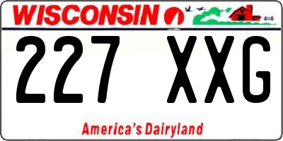 WI license plate 227XXG
