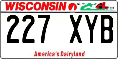 WI license plate 227XYB
