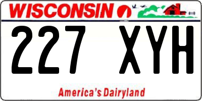 WI license plate 227XYH