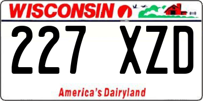 WI license plate 227XZD