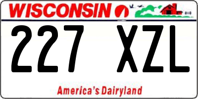 WI license plate 227XZL