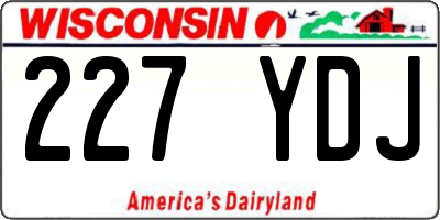 WI license plate 227YDJ