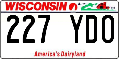 WI license plate 227YDO