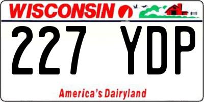 WI license plate 227YDP