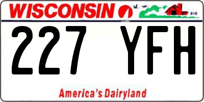 WI license plate 227YFH