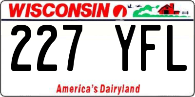 WI license plate 227YFL