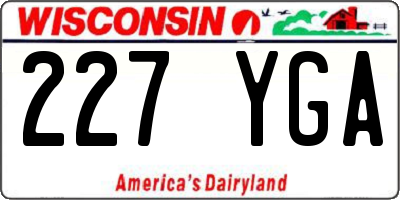 WI license plate 227YGA