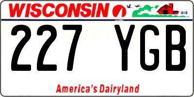 WI license plate 227YGB