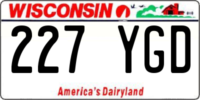 WI license plate 227YGD