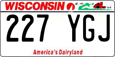 WI license plate 227YGJ