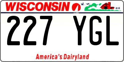 WI license plate 227YGL