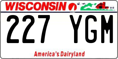 WI license plate 227YGM