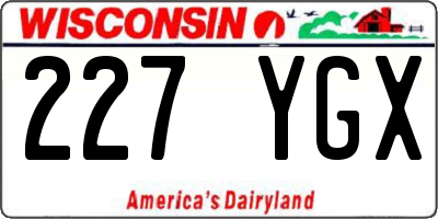 WI license plate 227YGX