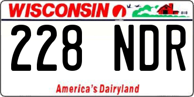 WI license plate 228NDR