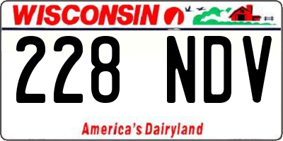 WI license plate 228NDV