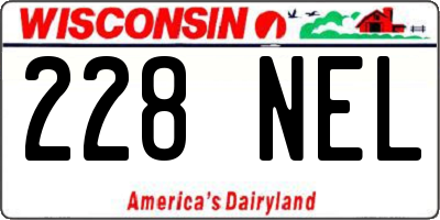 WI license plate 228NEL
